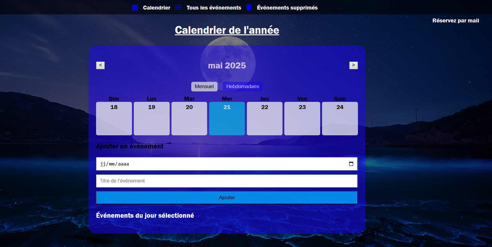 Calendrier interactif